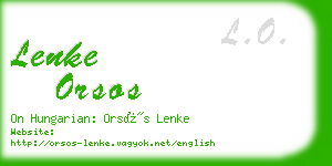lenke orsos business card